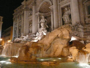 Nachtansicht Trevi-Brunnen